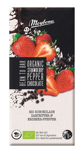 Chocolat amer aux éclats de fraise et poivre noir BIO 100 g - MEYBONA